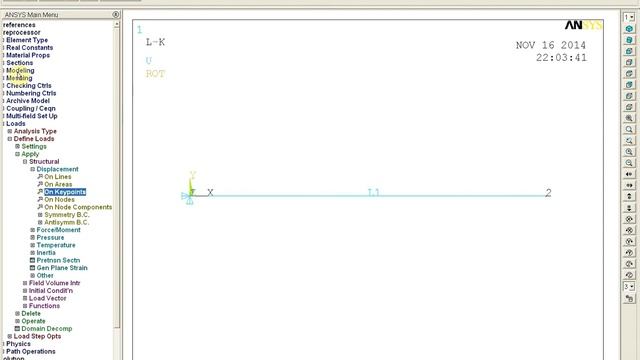 ANSYS Сопротивление материалов. F-04 (эпюры внутренних силовых факторов). смотреть онлайн