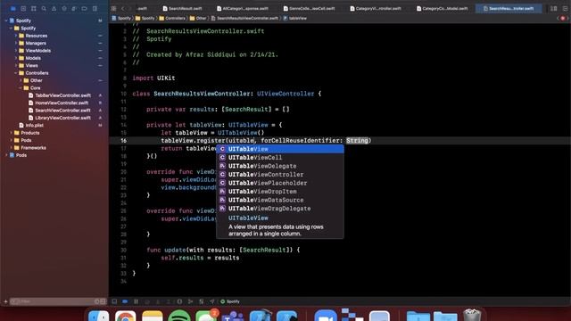 Building Spotify App in Swift 5 & UIKit - Part 16 - Search API (Xcode 12, 2021, Swift 5) - App