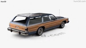 Mercury Grand Marquis Colony Park 1988 3D model by Hum3D.com