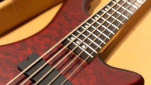 Schecter Stiletto Custom-5 Electric Bass Guitar (5 String, Vampyer Red Satin)