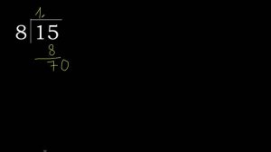 Dividir 15 entre 8 division inexacta con resultado decimal de 2 numeros con procedimiento