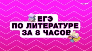 ЕГЭ 2024 ПО ЛИТЕРАТУРЕ за 8 часов! Консультация перед экзаменом