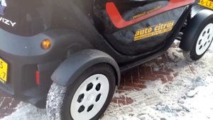Renault Twizy in winter trim , plexiglass door windows
