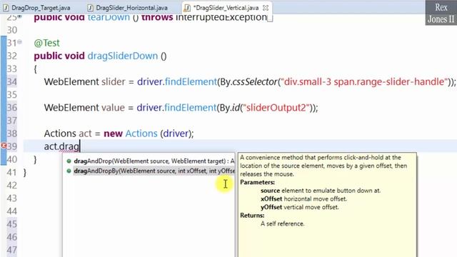 ✔ Drag Slider Vertically via Selenium Actions | (Video 63)