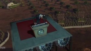 monsters vs aliens (Монстры против пришелцев),Сцена с президентом играющим на Синтезаторе Оригинал)