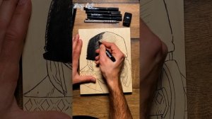 [ASMR] Drawing ZORO On WOOD ?✍️ (Real Time) - One Piece #satisfying #asmr