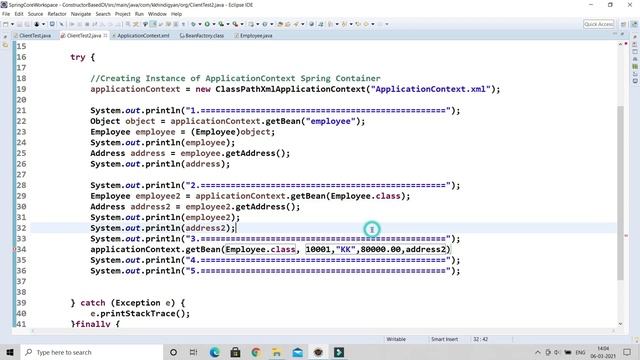 getBean() overloaded methods in Spring Framework | Passing Arguments to getBean() Method in Spring смотреть онлайн