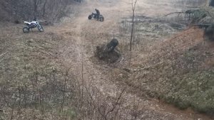 Тула трицикл с двигателем от мотоблока на карьере