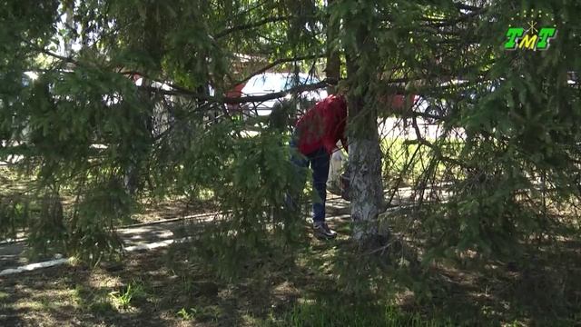 В ауле Тахтамукай прошел субботник