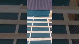 Каркасная пристройка 6х2 метра к дачному домику.