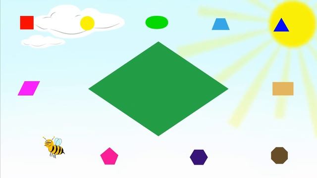 Учим плоские геометрические фигуры. Развивающий мультик.