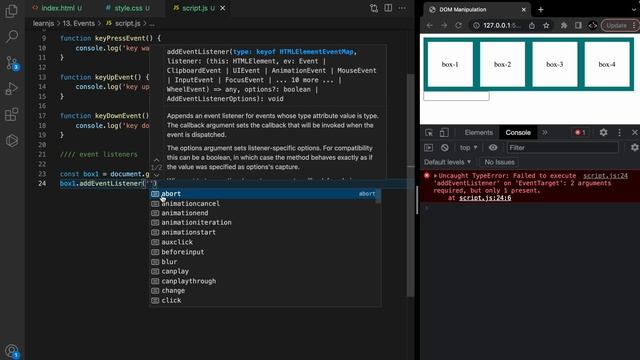 Event Handling in Javascript | Event Listeners and Handlers in Javascript | Web Development #47