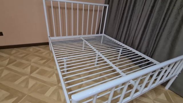 Новинка! Кровать металл elephant Ларго (Белый глянец). Кровать для больших людей. Прямые поставки. смотреть онлайн