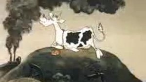 Russian Cartoon about Bad Ecology - или Корова на свалке