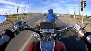 Honda VTX1800 & Honda Magna прокатились вечерком