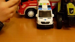 Mobicaro Обзор : Пожарная машина, Трактор, Автобус, Паровоз  + бонус Полицейская машинка.