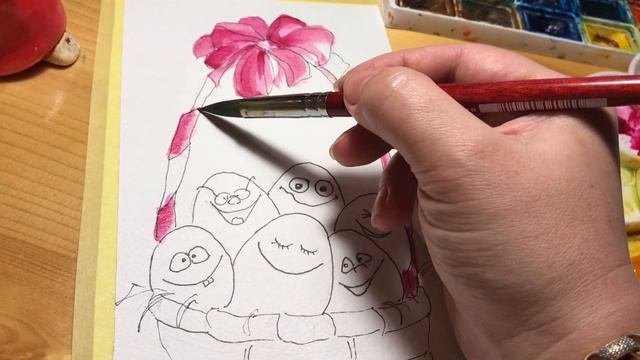 Рисование для детей и взрослых. Пасхальная корзина. Почему яйца красят