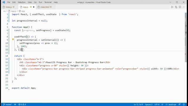 ReactJS Progress Bar - Bootstrap Progress Bar смотреть онлайн