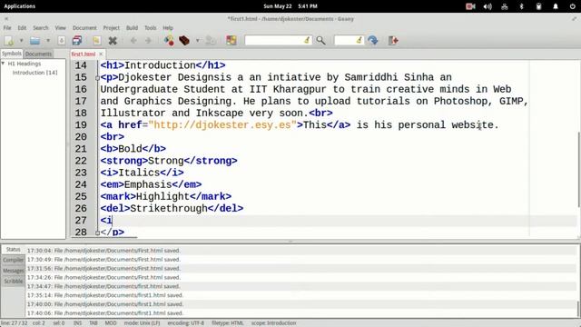 HTML and CSS Tutorial 2: Paragraph Formatting, External Stylesheets and adding Favicon смотреть онлайн