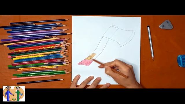 Как нарисовать топор. Онлайн-школа рисования "Малевашки" смотреть онлайн