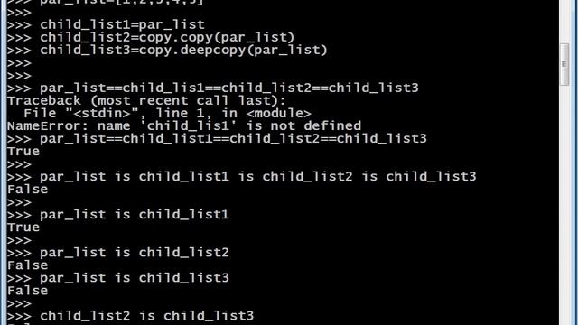 Differences between Hardcopy, shallowCopy and DeepCopy in python