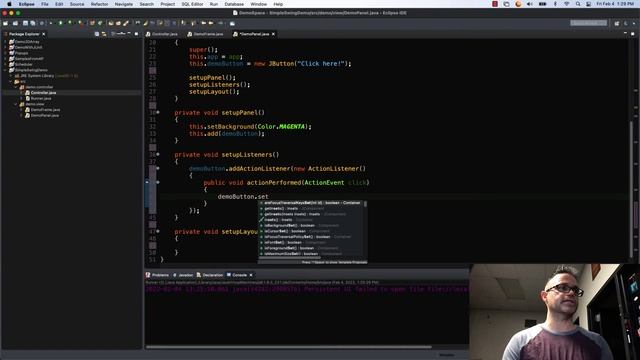Simple Java GUI Framework Button смотреть онлайн