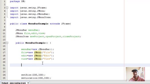 Java Swing Tutorial 18 - How to create a JMenuBar - Part 1 смотреть онлайн