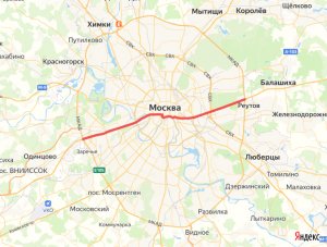 Москва с востока на запад