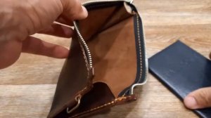 Простой но супер вместительный мужской кожаный клатч своими руками DIY