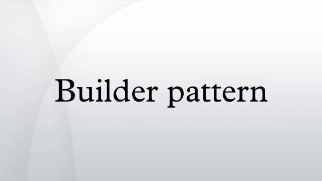 Builder pattern смотреть онлайн