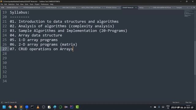 DSA with JAVA tutorials || Demo - 1 || by Mr. Prakash Babu On 28-08-2023 @9:15PM IST смотреть онлайн