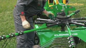 Обзор граблей-сеноворошилок роторных Flagman