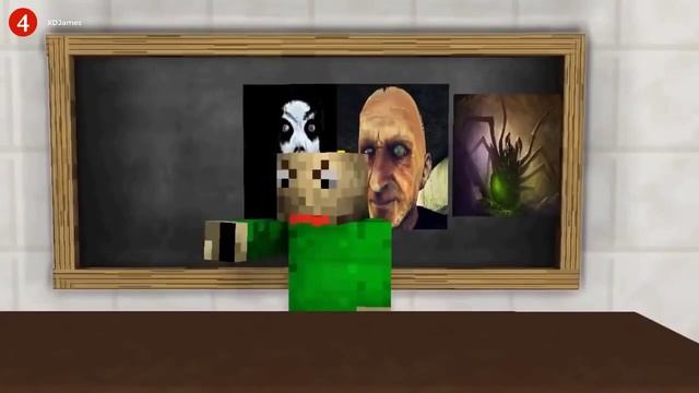 Minecraft E.XXX Monster School - SLENDRINA GRANDPA VS BALDIS BASICS CHALLENGE смотреть онлайн