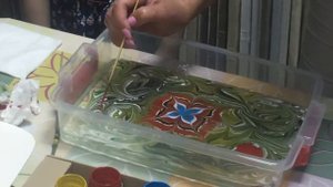 Мастер-класс по росписи на воде красками ЭБРУ "Бабочка"