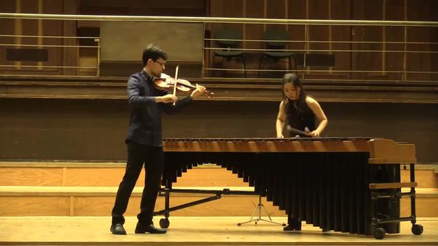 Bach - Prelude 2nd English Suite BWV 807 marimbaviolin