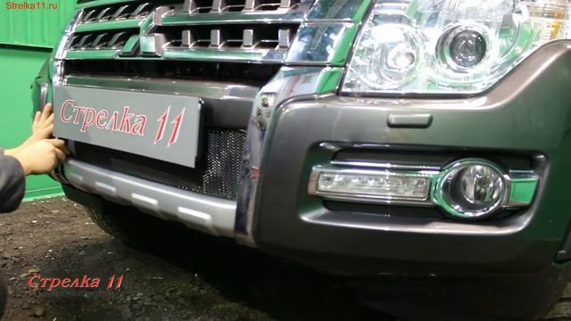 Защита радиатора Optimal MITSUBISHI PAJERO 4 с 2015г.в. (Черный) - strelka11.ru смотреть онлайн