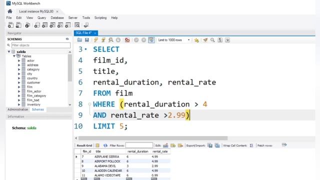 MySQL 8 | MySQL AND, OR, NOT Operators with examples