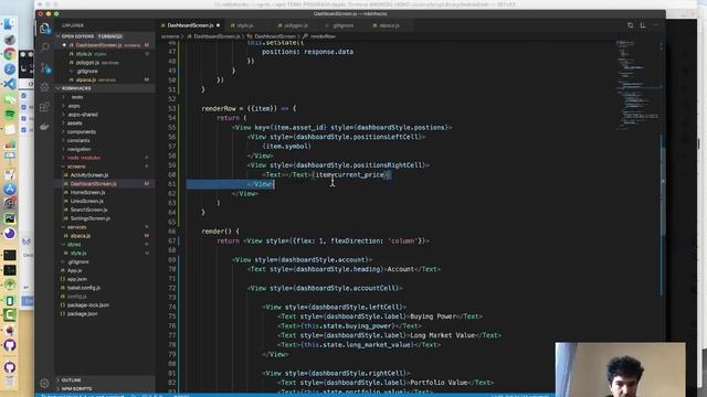 Build Your Own Robinhood with React Native and Alpaca (Part 7 - Stock Positions FlatList) смотреть онлайн