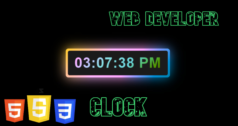Часы с использованием html css и javascript.