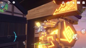 How to climb to the top of Raiden Shogun Castle using geo power | Genshin Impact