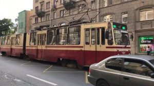 Старый трамвай в Санкт-Петербурге/Old tram in St. Petersburg