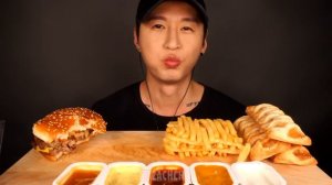 ASMR DOUBLE CHEESEBURGER, HASH BROWNS, FRIES & APPLE PIES MUKBANG (No Talking) EATING SOUNDS