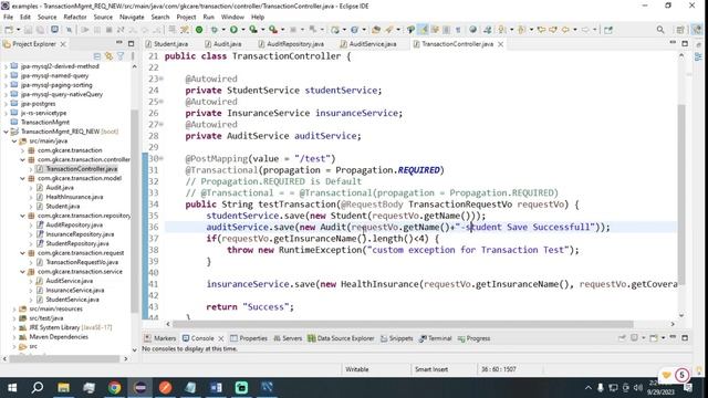 EP-12b Spring Boot Transaction Management Example2 смотреть онлайн