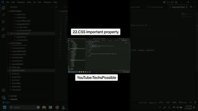 css important property | #techspossible #css #cssimportant