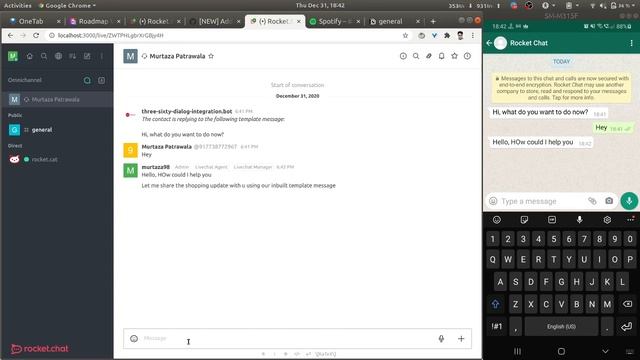 360Dialog / Whatsapp Template Message DEMO with Rocket.Chat смотреть онлайн