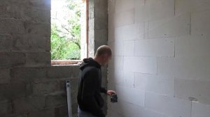 Укладка газоблока по шнурку