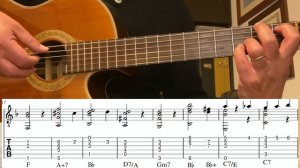 Someday My Prince Will Come (snow white) - Guitar Tutorial with tabs and score