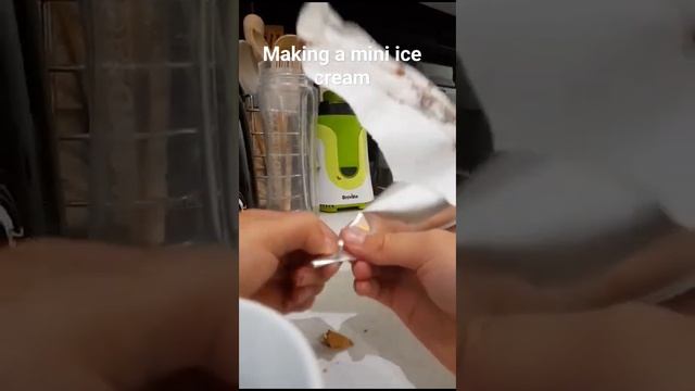 making a mini ice-cream