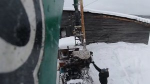 Снятие двиг. А-41 с Дт-75 "ПОЧТАЛЬОН". Урал лесовоз. Атлант С-90.