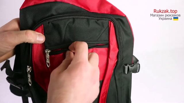 Купить Большой рюкзак для туризма или рыбалки в Украине (черный, синий, красный) смотреть онлайн